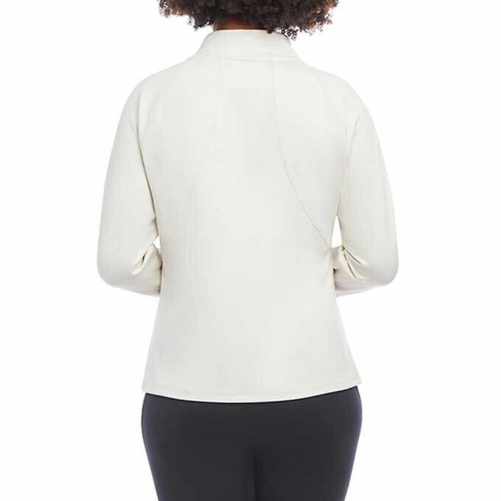 NWT Danskin Women Contour Yoga Jacket Full Zip Mock Neck Birch Size XS $65 EE293 - Picture 2 of 3